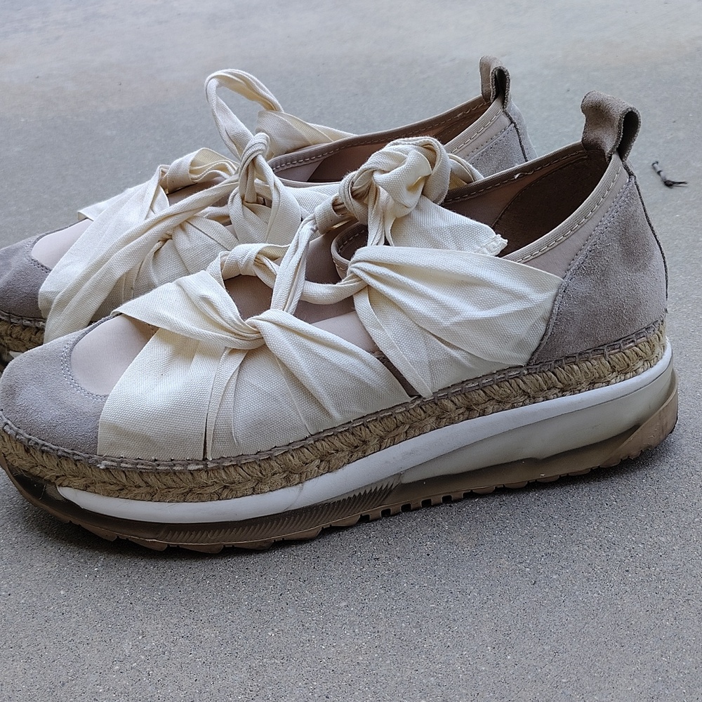 Free People Beige and Taupe Espadrilles